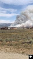 Boulder fire. Photo by Sublette County Sheriff's Office.