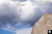 Helicopter lift. Photo by Jack Barker, Tip Top Search & Rescue.