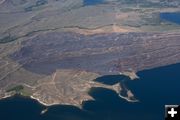 Burned to the lake. Photo by Rita Donham, Wyoming Aero Photo.