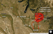 Evacuation Map. Photo by Teton County Incident Management.