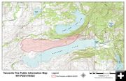 Tannerite Fire Perimeter Map. Photo by Bridger-Teton National Forest.