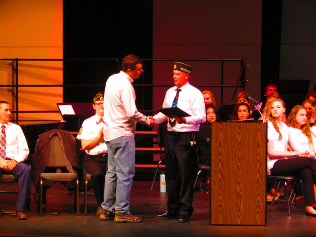 Freedom of the Press Award. Photo by Dawn Ballou, Pinedale Online.