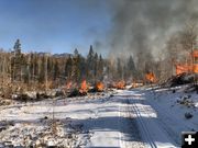 Pile burning. Photo by Bridger-Teton National Forest.