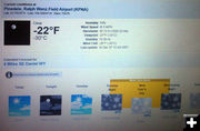 -22F in Pinedale. Photo by National Weather Service.