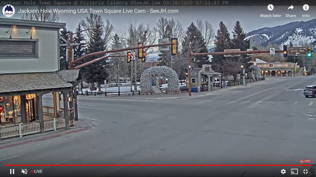 Jackson Town Square. Photo by Wyoming Department of Transportation.