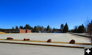 Empty high school parking lot. Photo by Dawn Ballou, Pinedale Online.