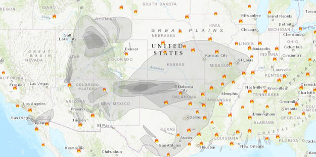 June 12 2020 Smoke map. Photo by Bridger-Teton National Forest.