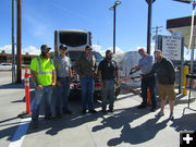 Ready to cut ribbon. Photo by Dawn Ballou, Pinedale Online.