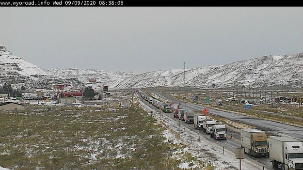 I-80 Point of the Rocks. Photo by WYDOT webcam.