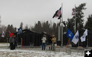 Cutting the red ribbon. Photo by Dawn Ballou, Pinedale Online.