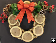 Wooden Wreath. Photo by Pinedale Online.