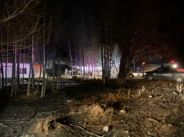 Bunkhouse fire. Photo by Sublette County Unified Fire.