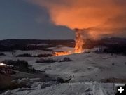 House fire in Hoback Ranches. Photo by Sublette County Unified Fire.