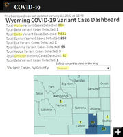 Omicron in Wyoming. Photo by Wyoming Department of Health.