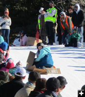 Sled falling apart. Photo by Dawn Ballou, Pinedale Online.