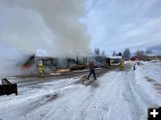 Outbuilding fire. Photo by SCUF.