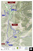 Nordic Ski Trail Map. Photo by Sublette County Recreation Board.