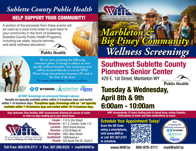 Spring Blood Draw. Photo by Sublette County Public Health.