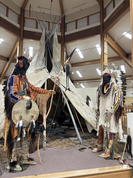 Native American displays. Photo by Dawn Ballou, Pinedale Online.