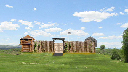 Conceptual of Fort Sublette. Photo by Pinedale Online.