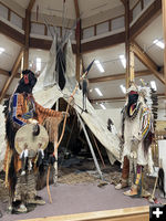 Native American displays. Photo by Dawn Ballou, Pinedale Online.