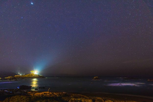 Battery Point Lighthouse At Night. Photo by Dave Bell.