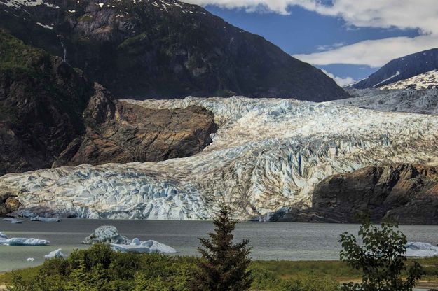 Mendenhall Glacier At Juneau. Photo by Dave Bell.