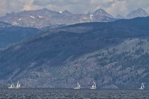 Sailing Under The Shadow Of Gannett Peak. Photo by Dave Bell.