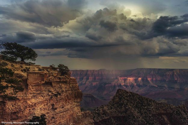 Storm Over The Grand Canyon At Sunset. Photo by Dave Bell.
