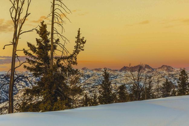 Sunset Alpenglow At The Upper Overlook. Photo by Dave Bell.