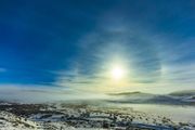 Sundog Parhelion. Photo by Dave Bell.