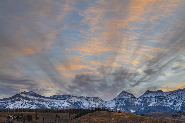 Sunrise And Peaks Of The Gros Ventre. Photo by Dave Bell.