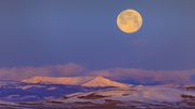 Setting Snow Moon. Photo by Dave Bell.