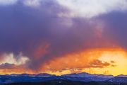 Virga Arch Over Angel Peak. Photo by Dave Bell.