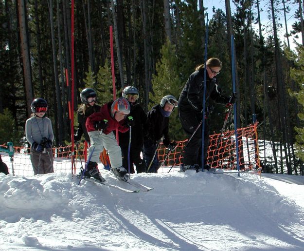 Beating mom out of the gate. Photo by Pinedale Online.