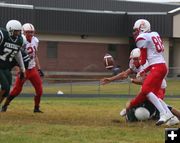 Forced Fumble. Photo by Clint Gilchrist, Pinedale Online.