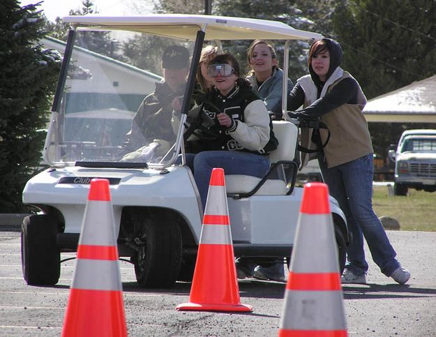 Becca Driving. Photo by Dawn Ballou, Pinedale Online.