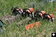 Chainsaws Ready. Photo by Dawn Ballou, Pinedale Online.