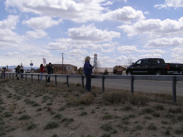 Signs along the highway. Photo by Sue Sommers.