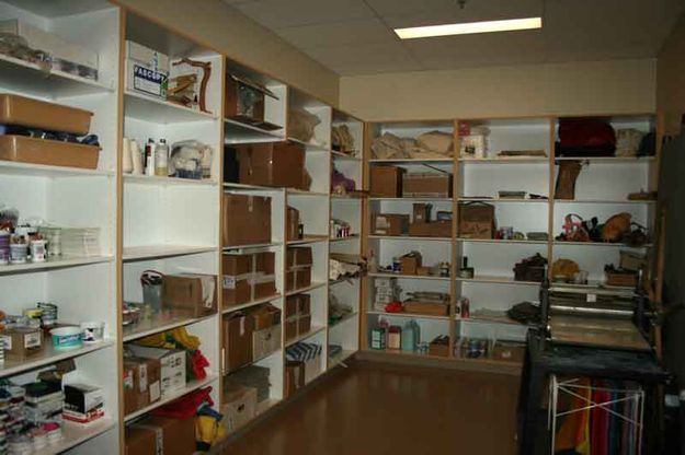 Art Studio storage. Photo by Dawn Ballou, Pinedale Online.