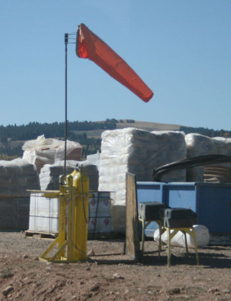 Wind sock. Photo by Dawn Ballou, Pinedale Online.