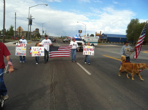 Rounding the corner. Photo by Robin Schamber, Sublette 4-H.