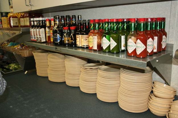 Steak and hot sauces. Photo by Dawn Ballou, Pinedale Online.