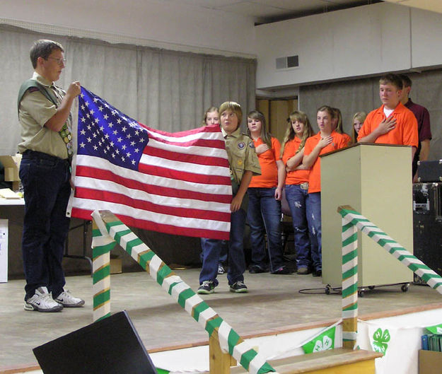 Flag Ceremony. Photo by Bob Rule, KPIN 101.1 FM Radio.