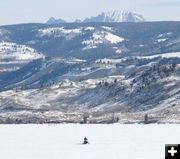 Bringing in a fish. Photo by Dawn Ballou, Pinedale Online.