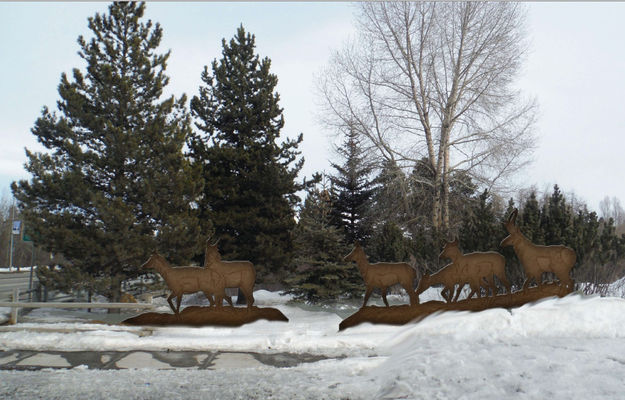 New sculpture design. Photo by Path of the Pronghorn Bronze Project  Steering Committee.