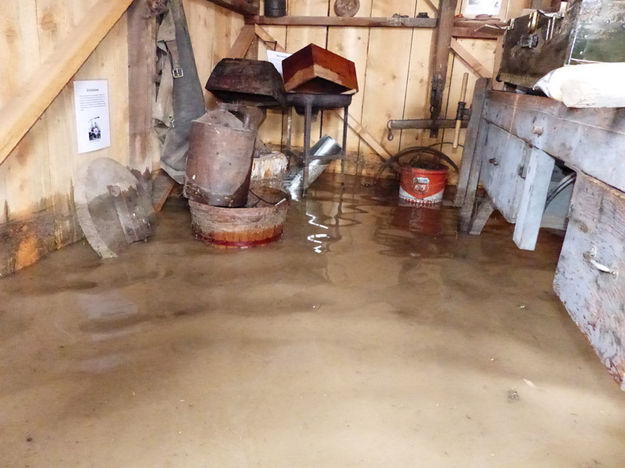 Garage floor. Photo by Dawn Ballou, Pinedale Online.