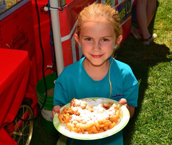 Maggie Williams the Funnel Caker. Photo by Terry Allen.