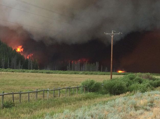 Cliff Creek Fire. Photo by Bridger-Teton National Forest.