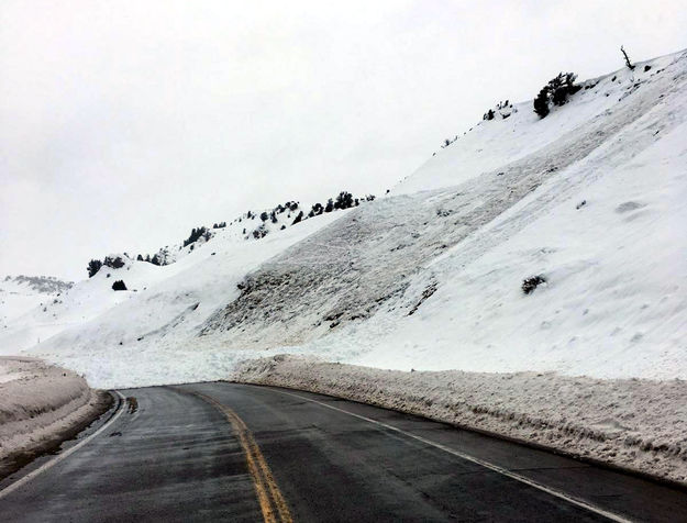 Snow slide. Photo by WYDOT.